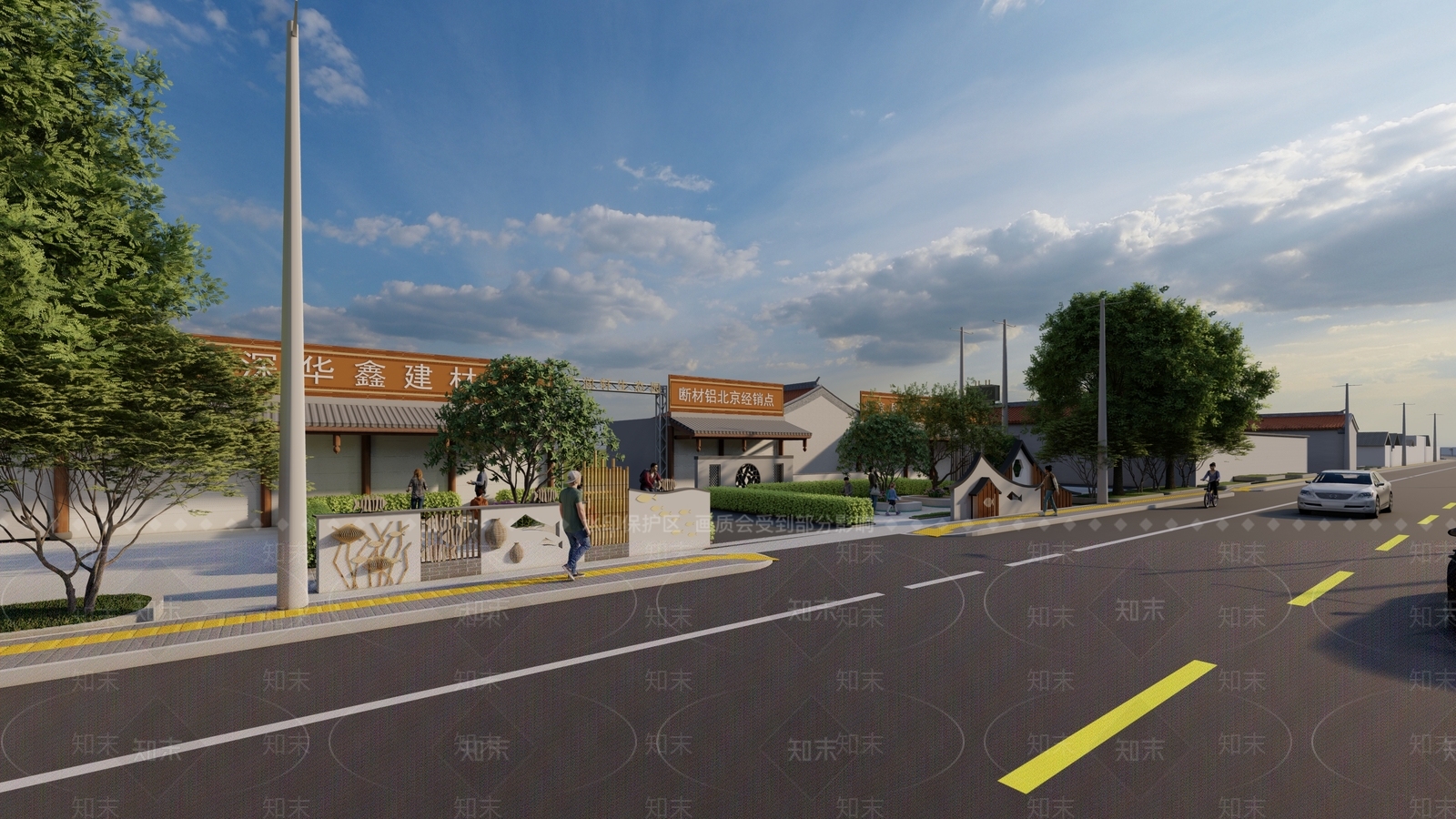 现代广场景观SU模型下载【ID:1181923968】