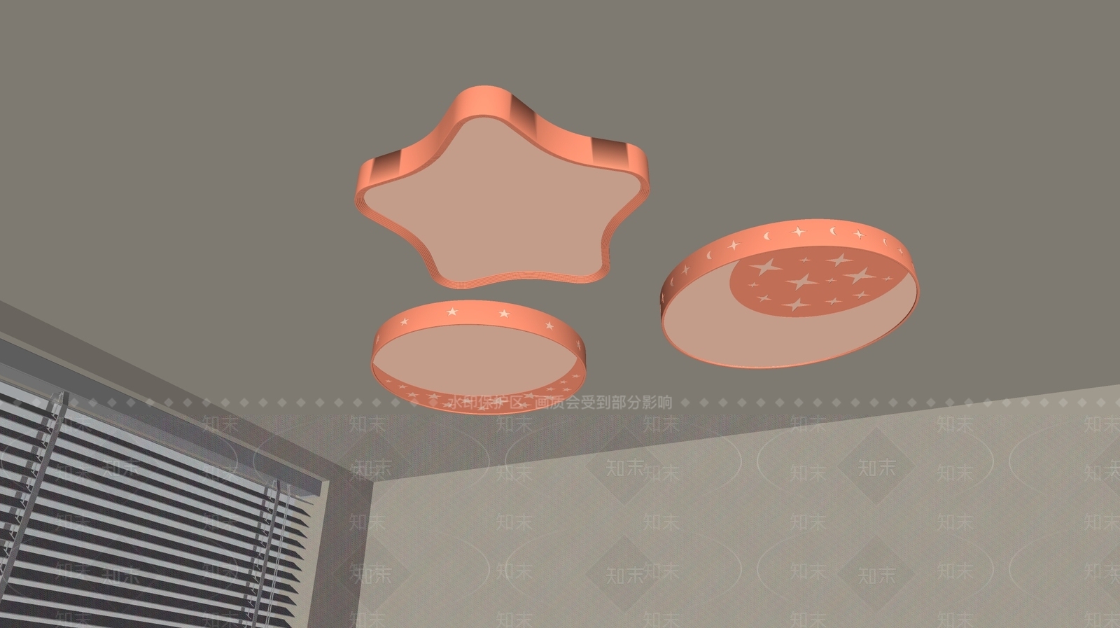 现代简约吸顶灯SU模型下载【ID:1181923999】