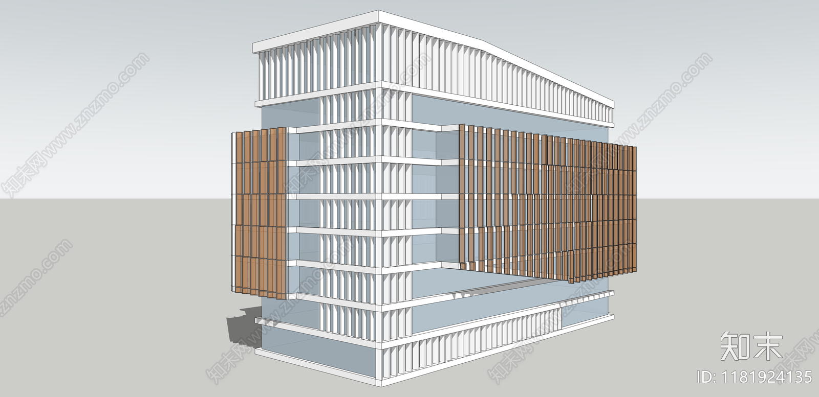 现代办公楼SU模型下载【ID:1181924135】