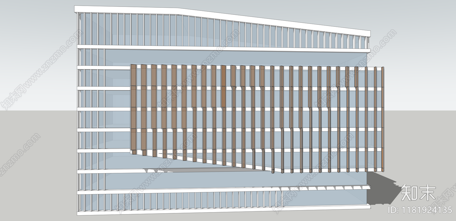 现代办公楼SU模型下载【ID:1181924135】