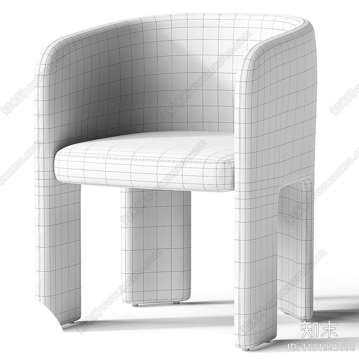 意式轻奢休闲椅3D模型下载【ID:1181925698】