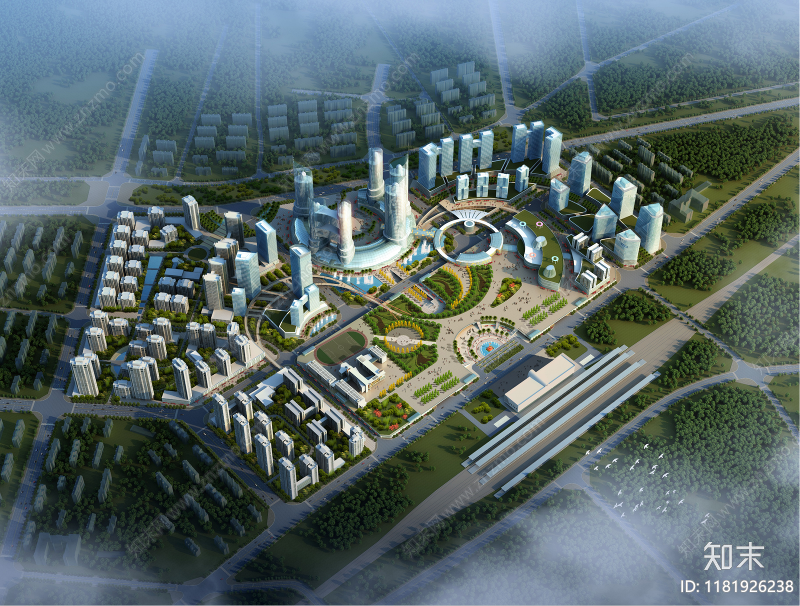 现代客运站cad施工图下载【ID:1181926238】