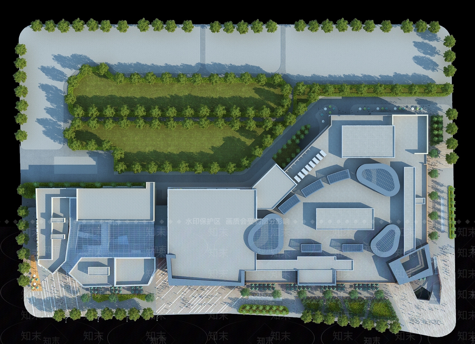 现代商场外观3D模型下载【ID:1181926301】