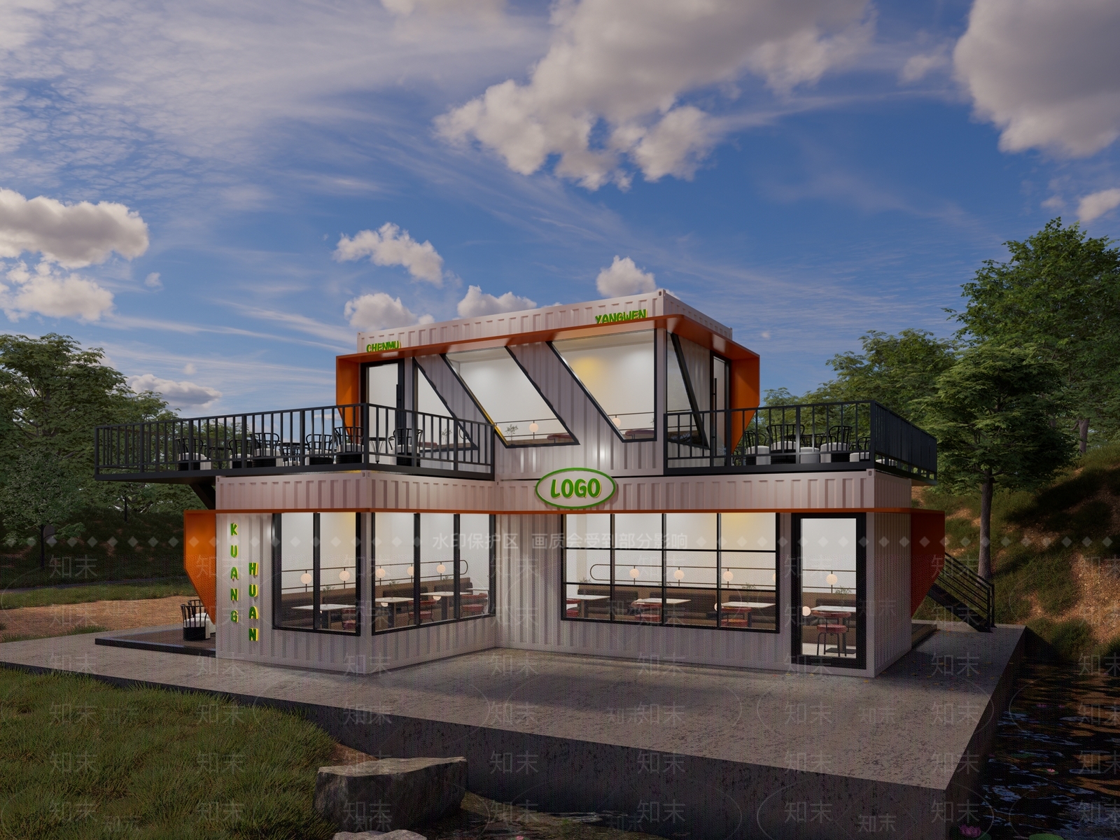 现代风格建筑SU模型下载【ID:1181926459】