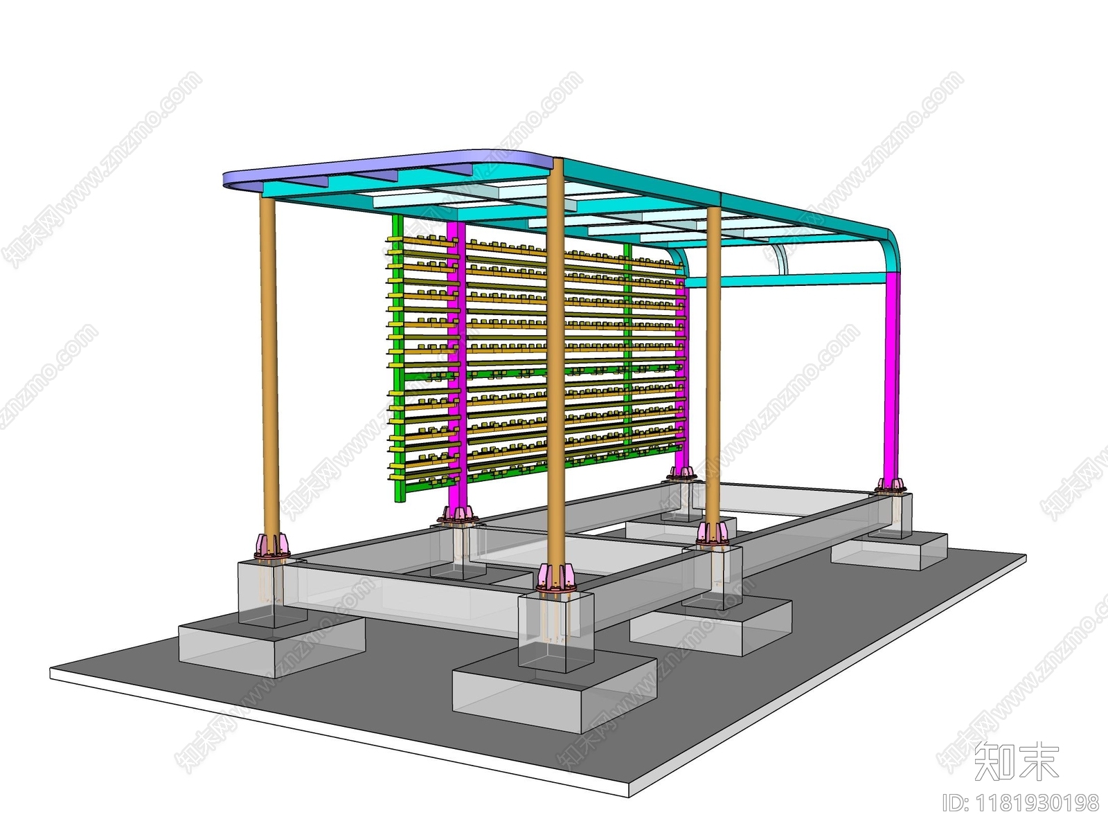 新中式小公建SU模型下载【ID:1181930198】