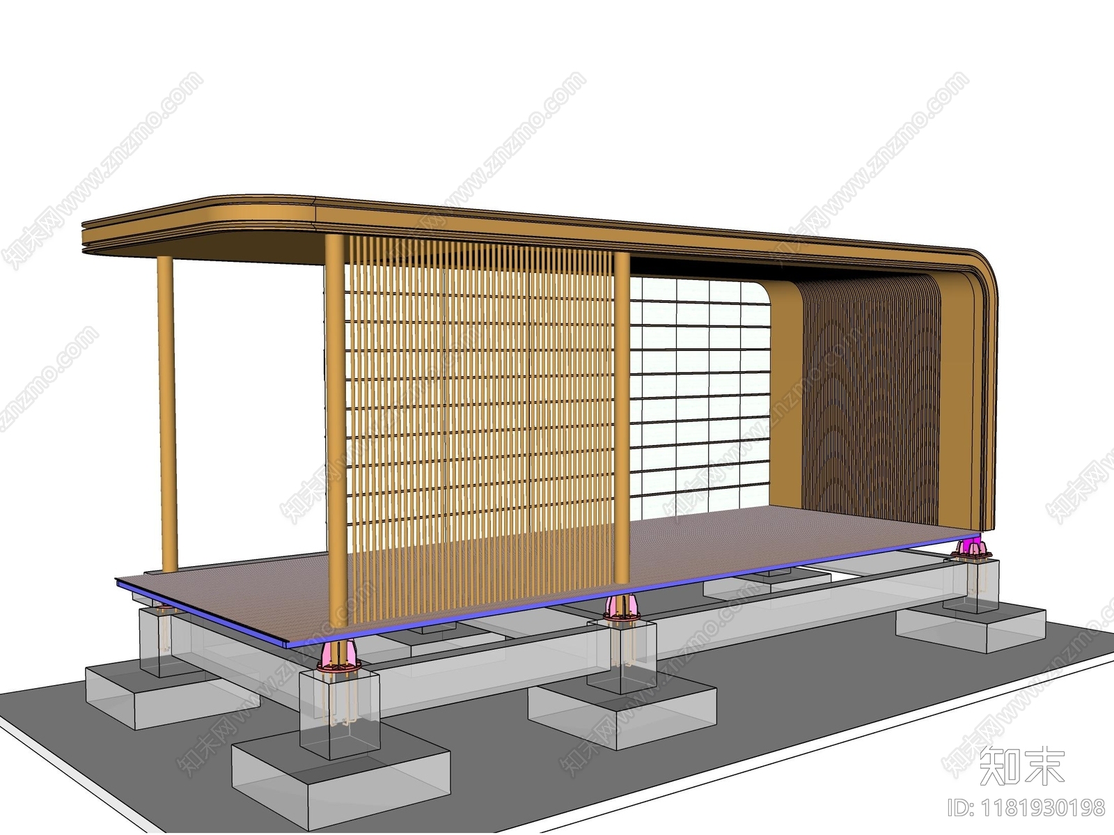 新中式小公建SU模型下载【ID:1181930198】