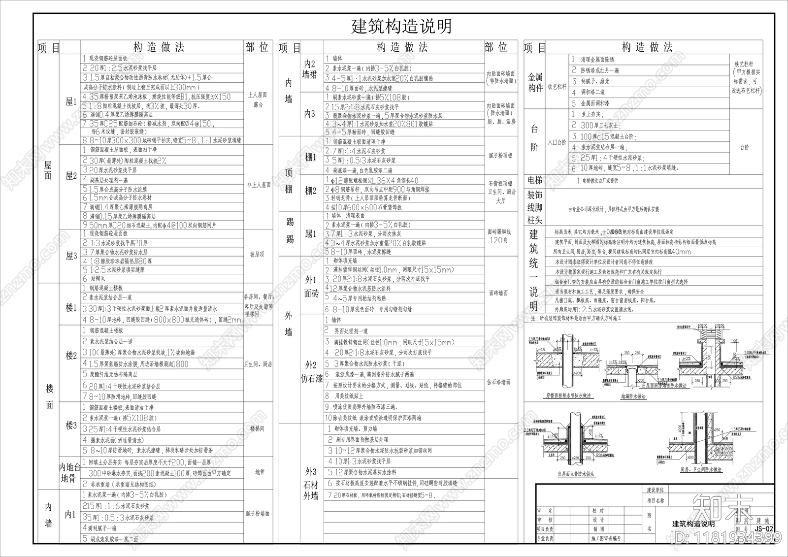 现代别墅建筑cad施工图下载【ID:1181934399】