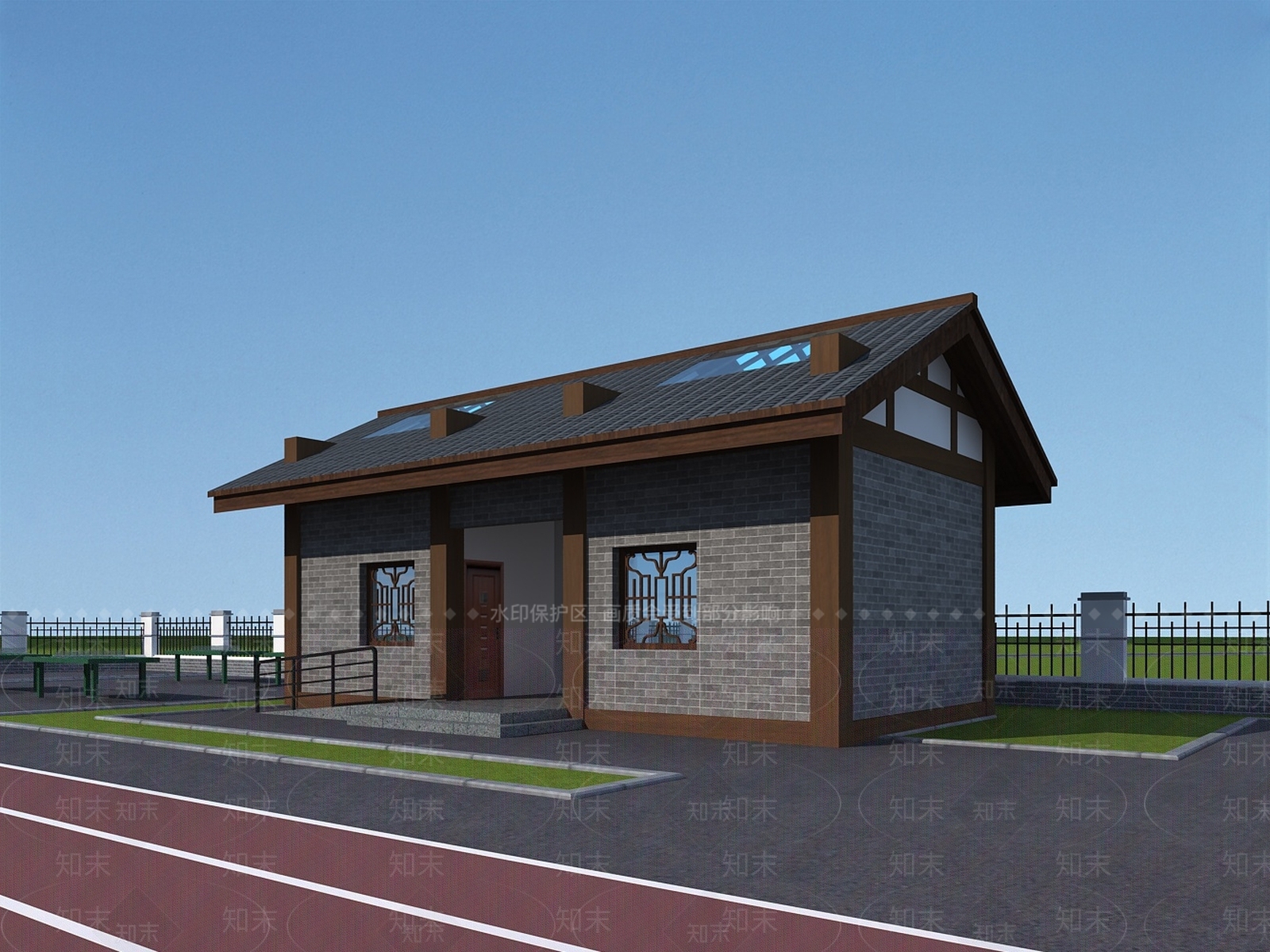 中式公厕3D模型下载【ID:1181936369】