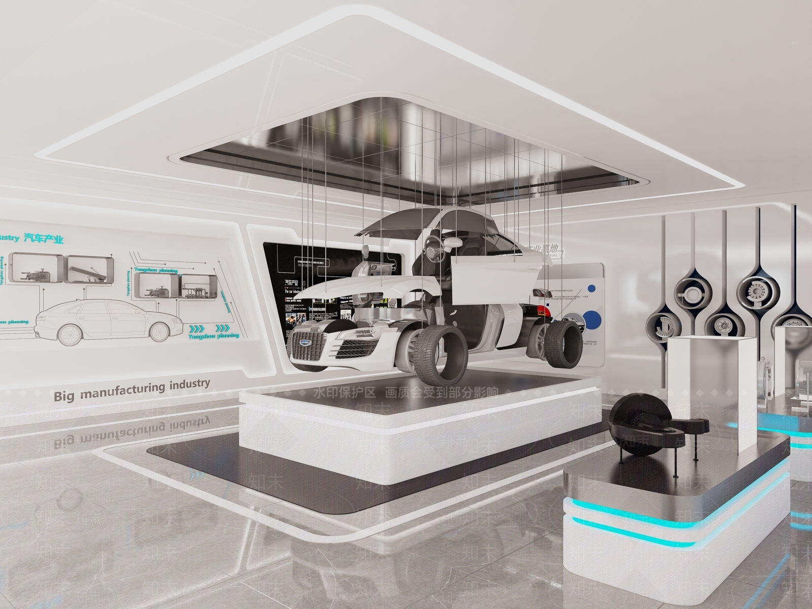 现代汽车展厅SU模型下载【ID:1181938129】