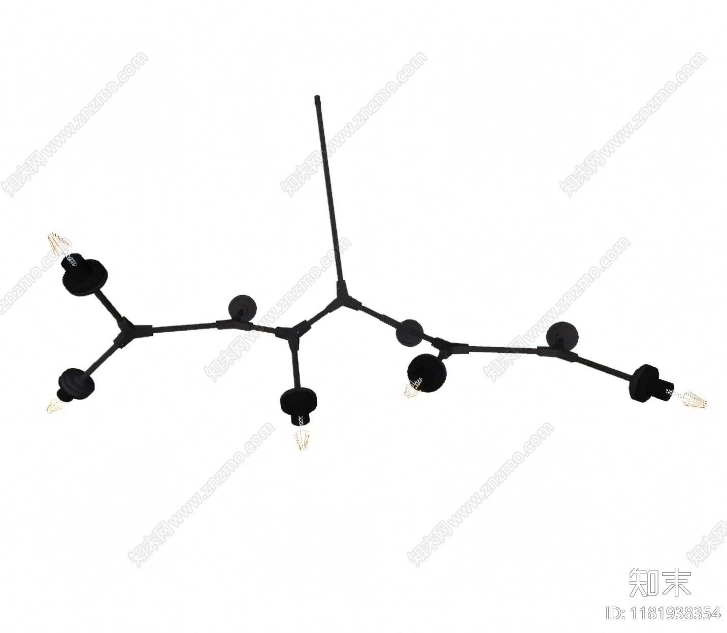 现代新中式吊灯SU模型下载【ID:1181938354】