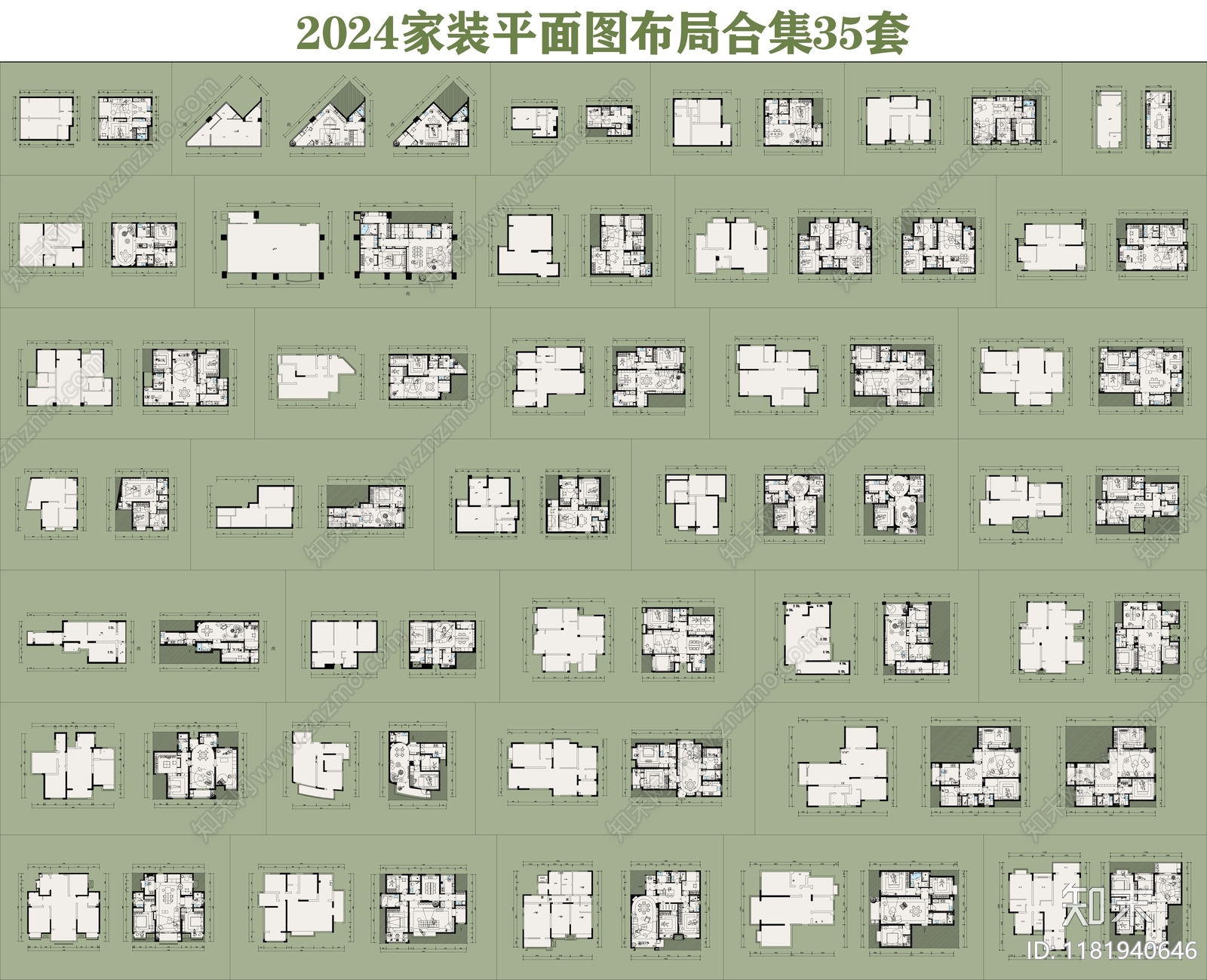 现代简约家装图库施工图下载【ID:1181940646】