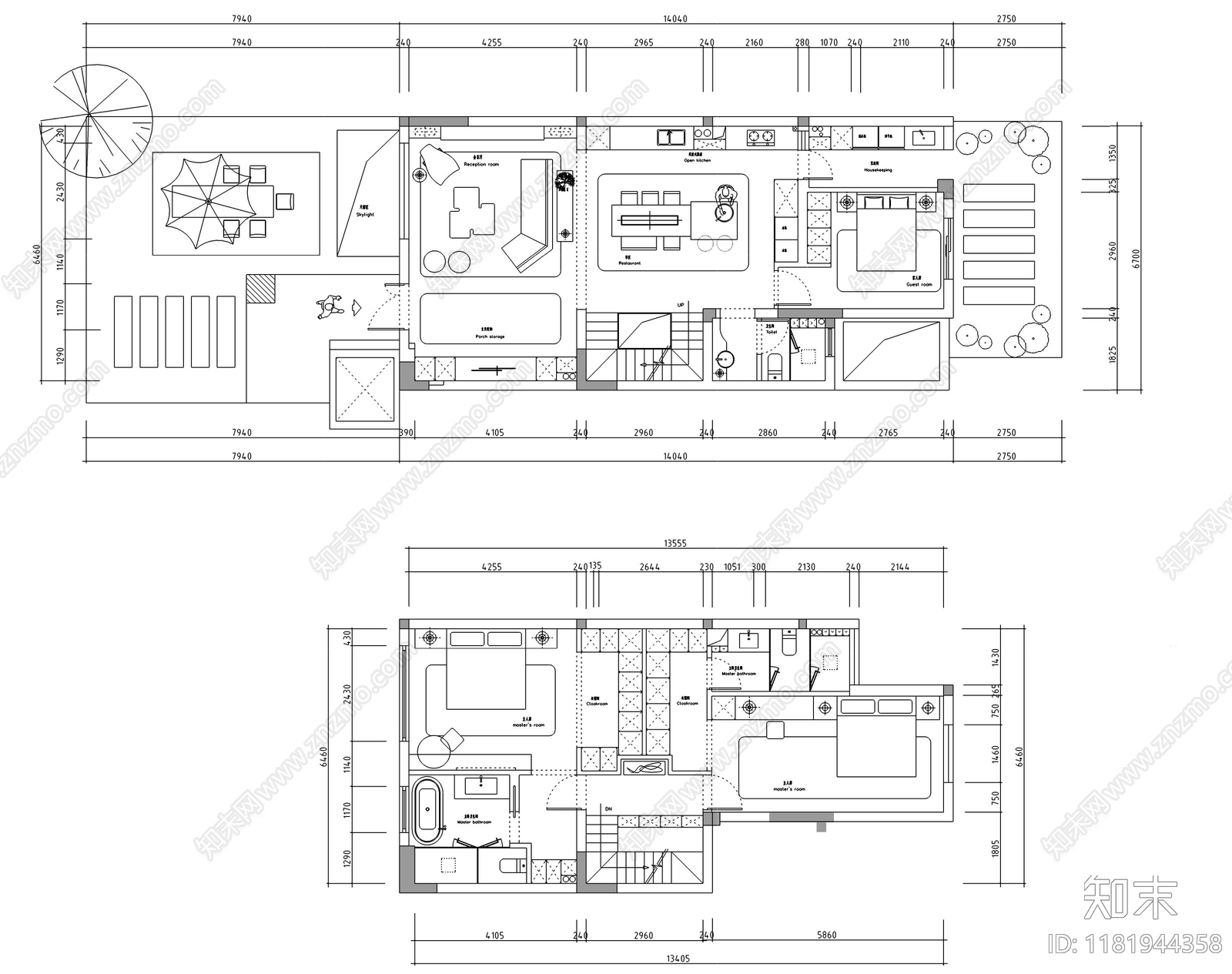 别墅施工图下载【ID:1181944358】