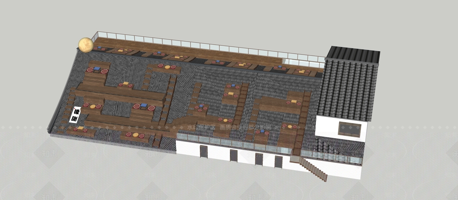 新中式其他景观小建筑SU模型下载【ID:1181953592】