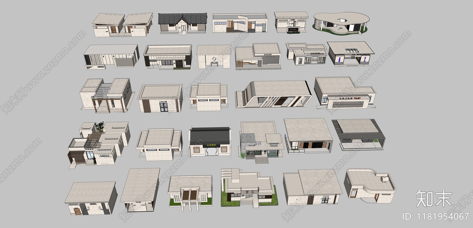 现代公共卫生间SU模型下载【ID:1181954067】