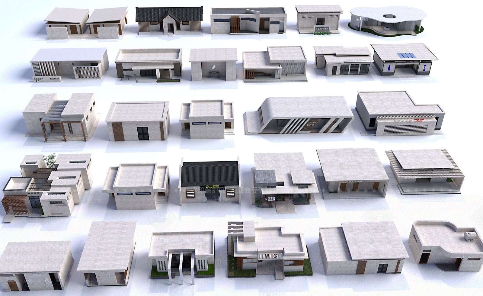 现代公共卫生间3D模型下载【ID:1181954746】