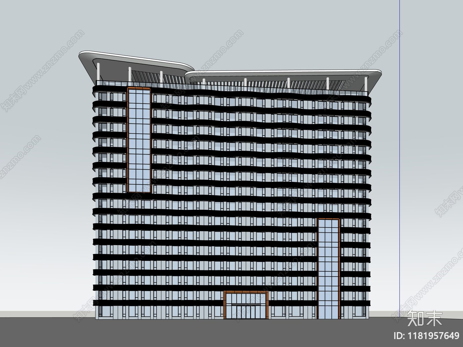 现代多层住宅SU模型下载【ID:1181957649】