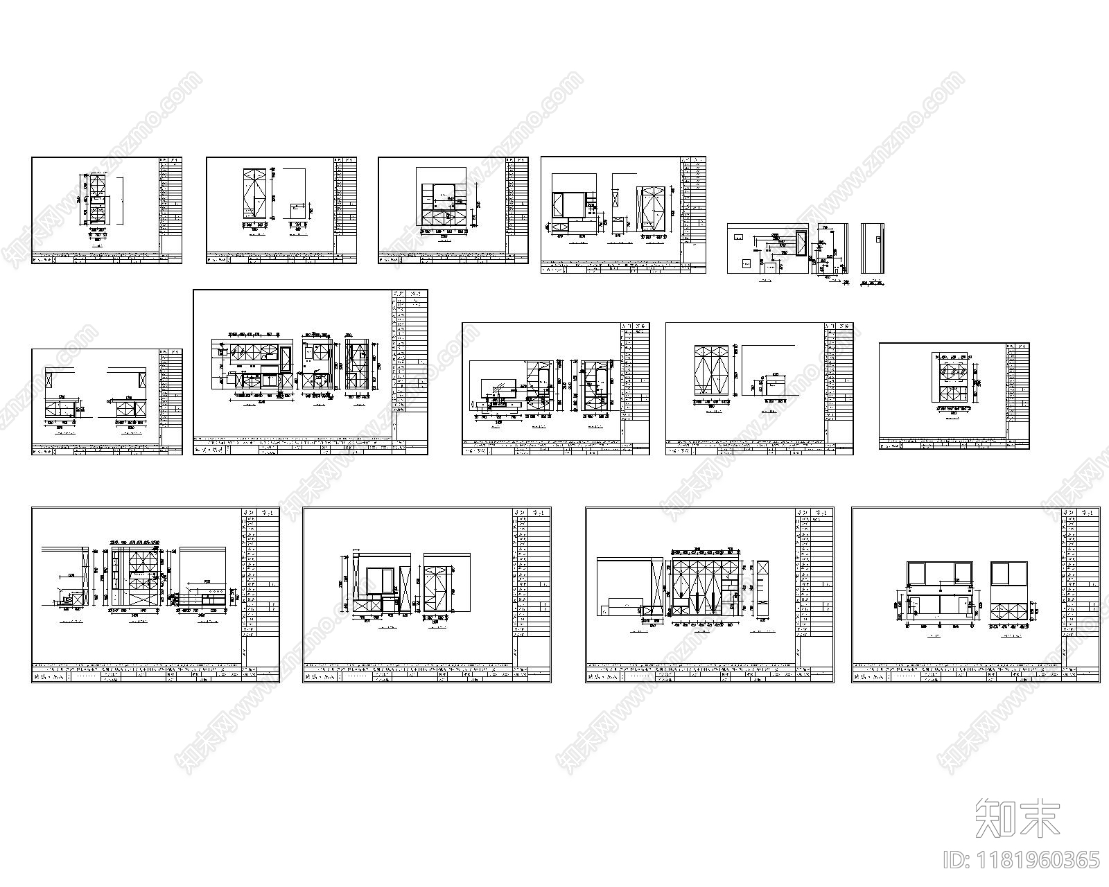 现代公寓cad施工图下载【ID:1181960365】