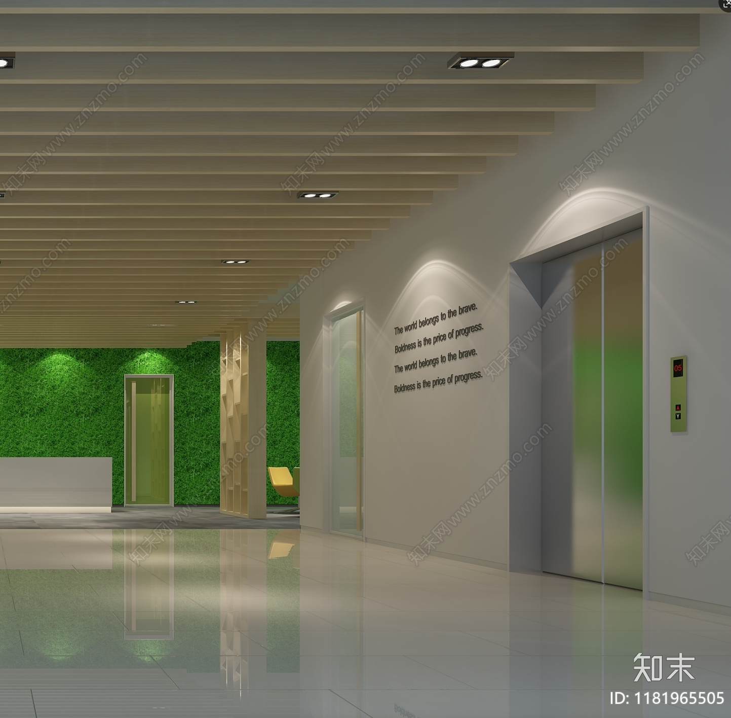 现代工业办公大厅3D模型下载【ID:1181965505】