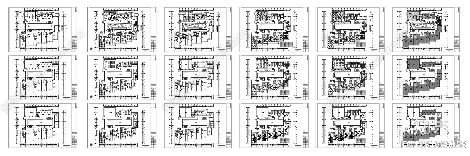 现代幼儿园cad施工图下载【ID:1181966058】