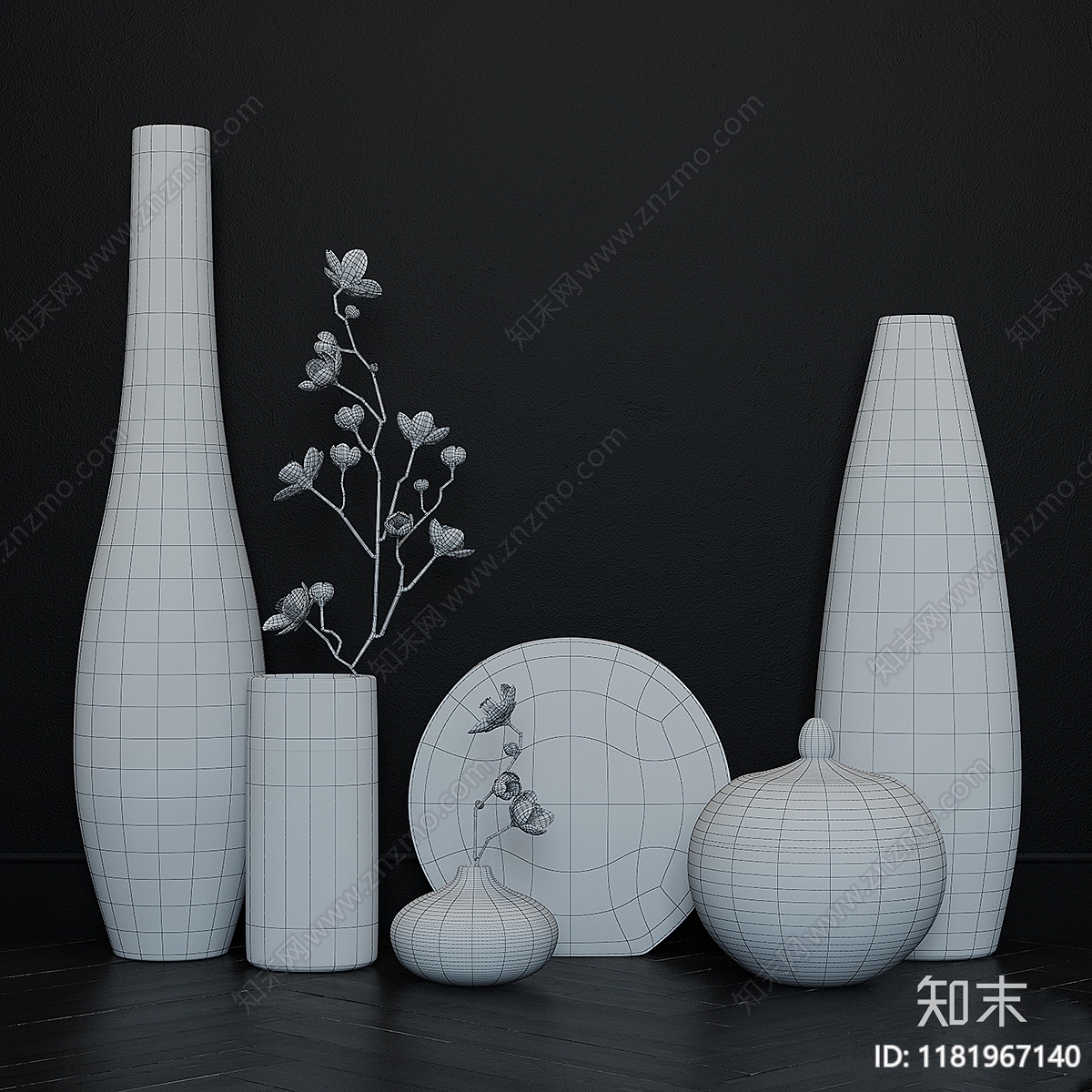 摆件组合3D模型下载【ID:1181967140】