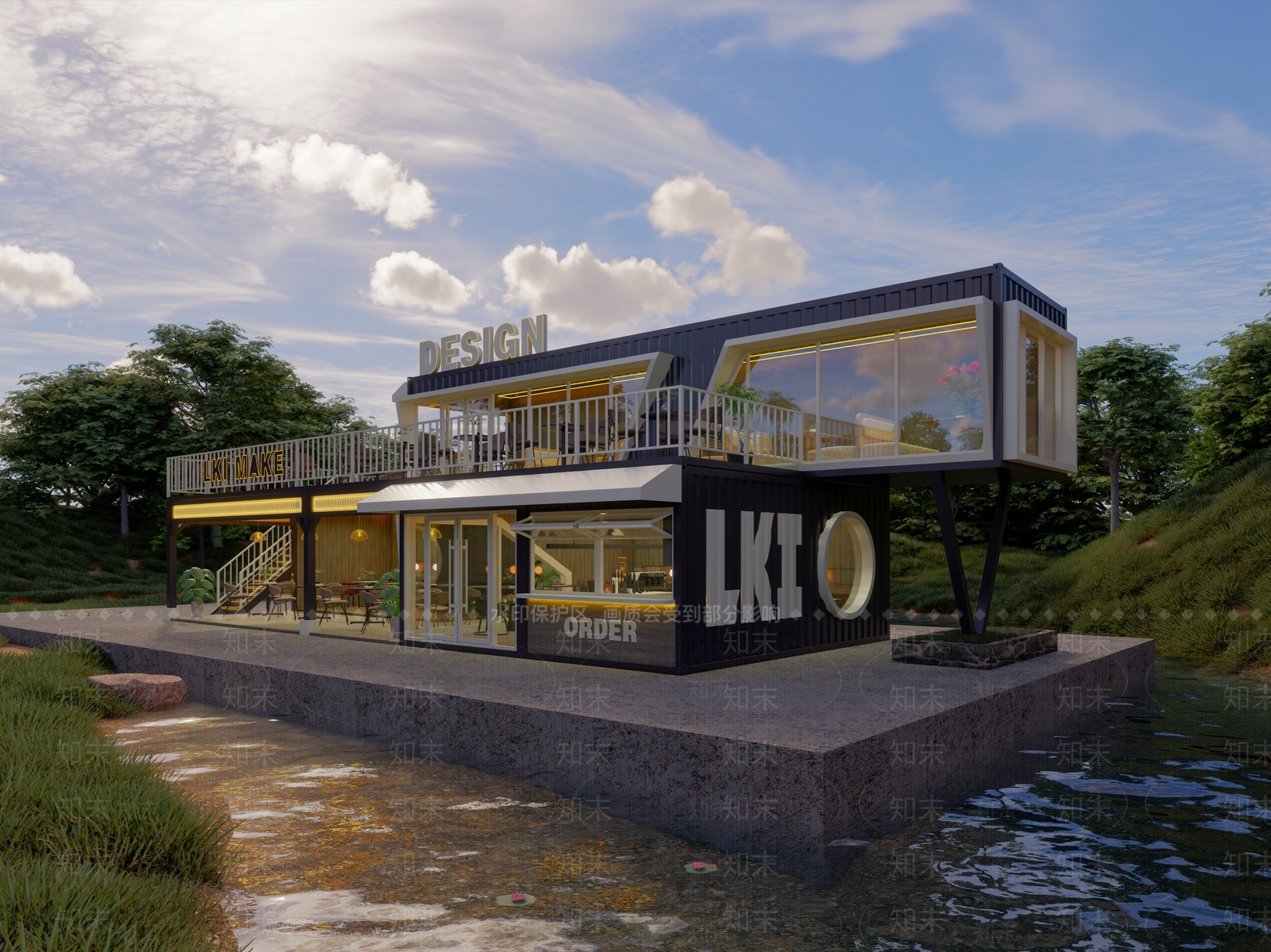 现代风格建筑SU模型下载【ID:1181974855】