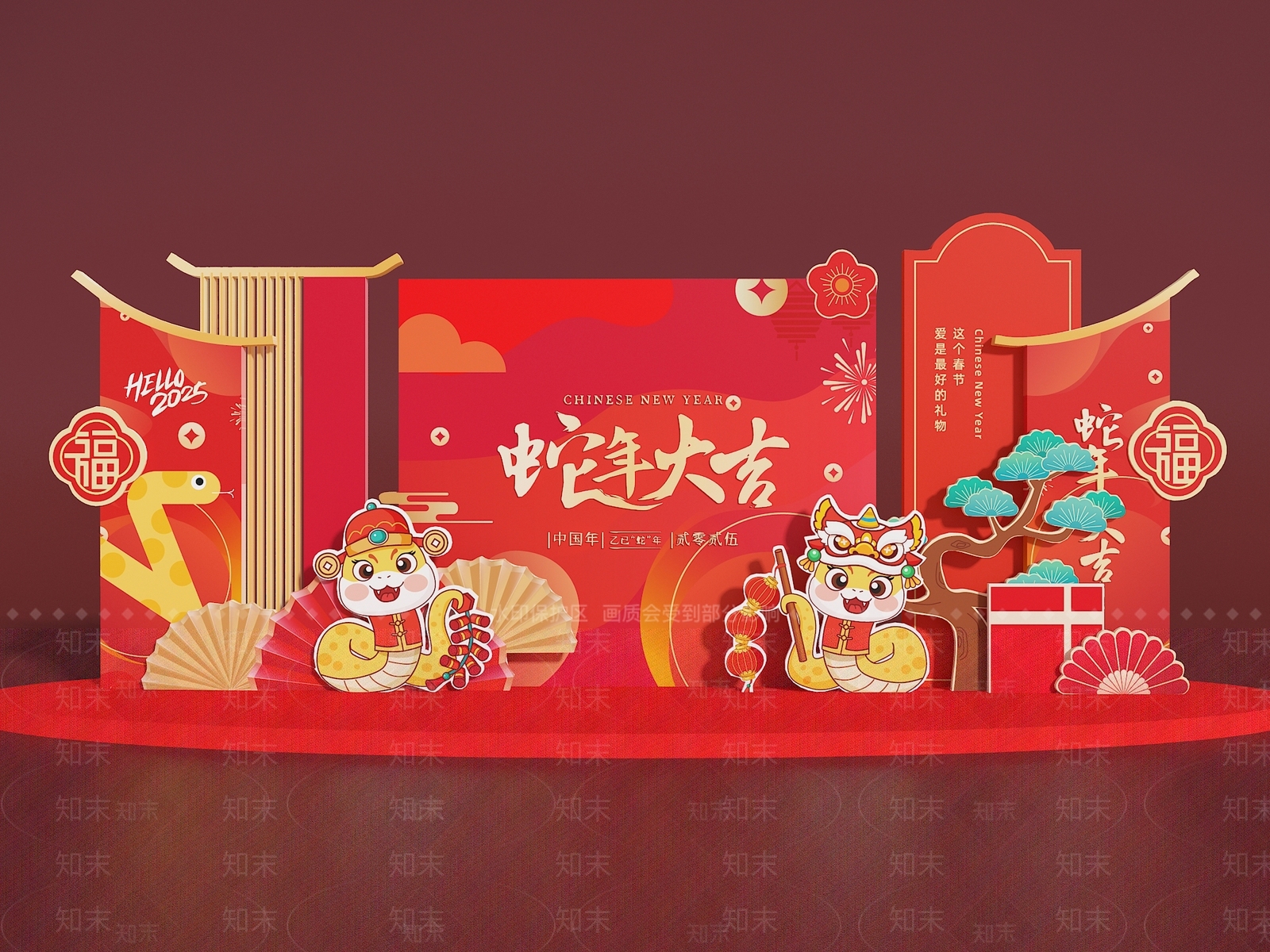 新中式美陈3D模型下载【ID:1181977305】
