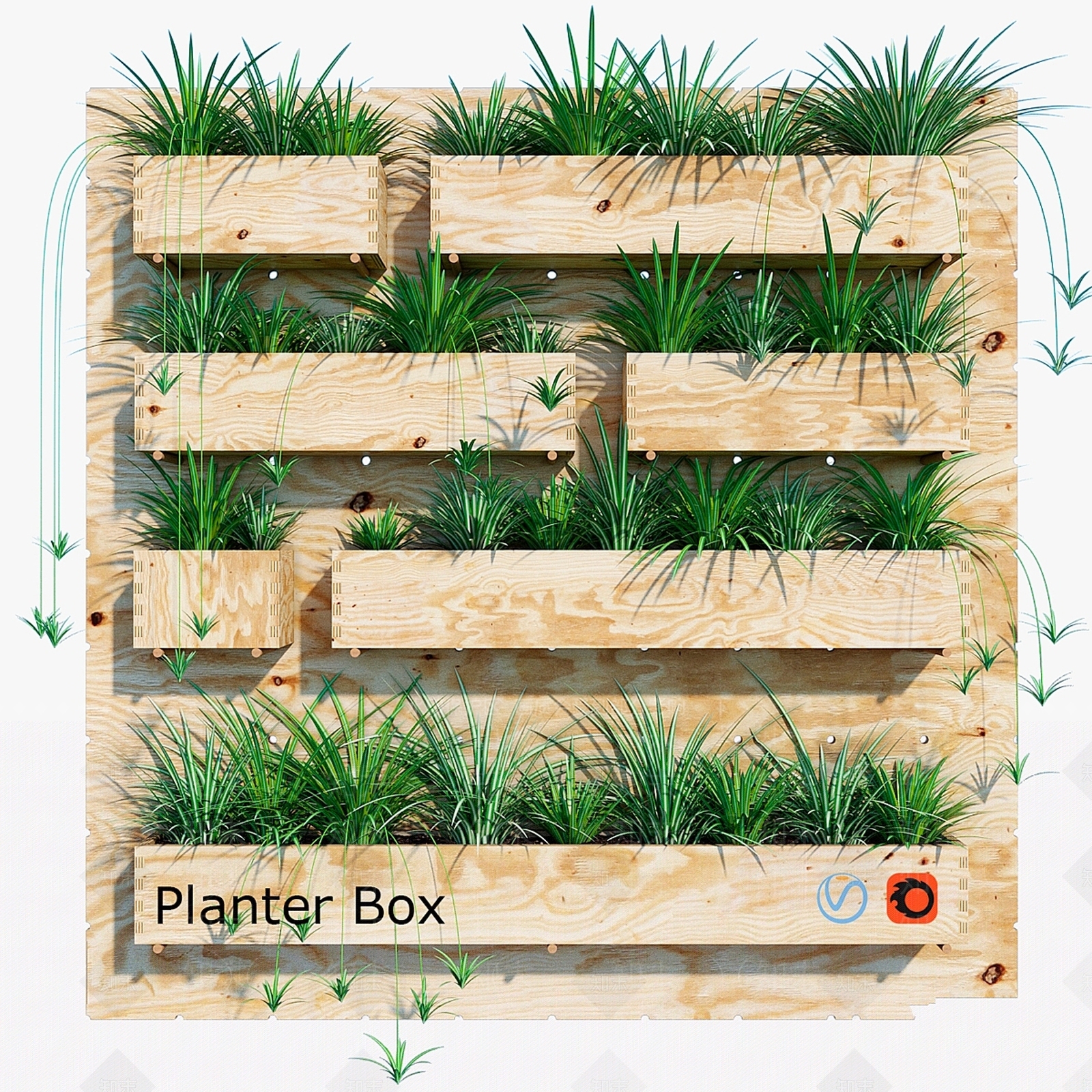 绿植墙3D模型下载【ID:1181984333】