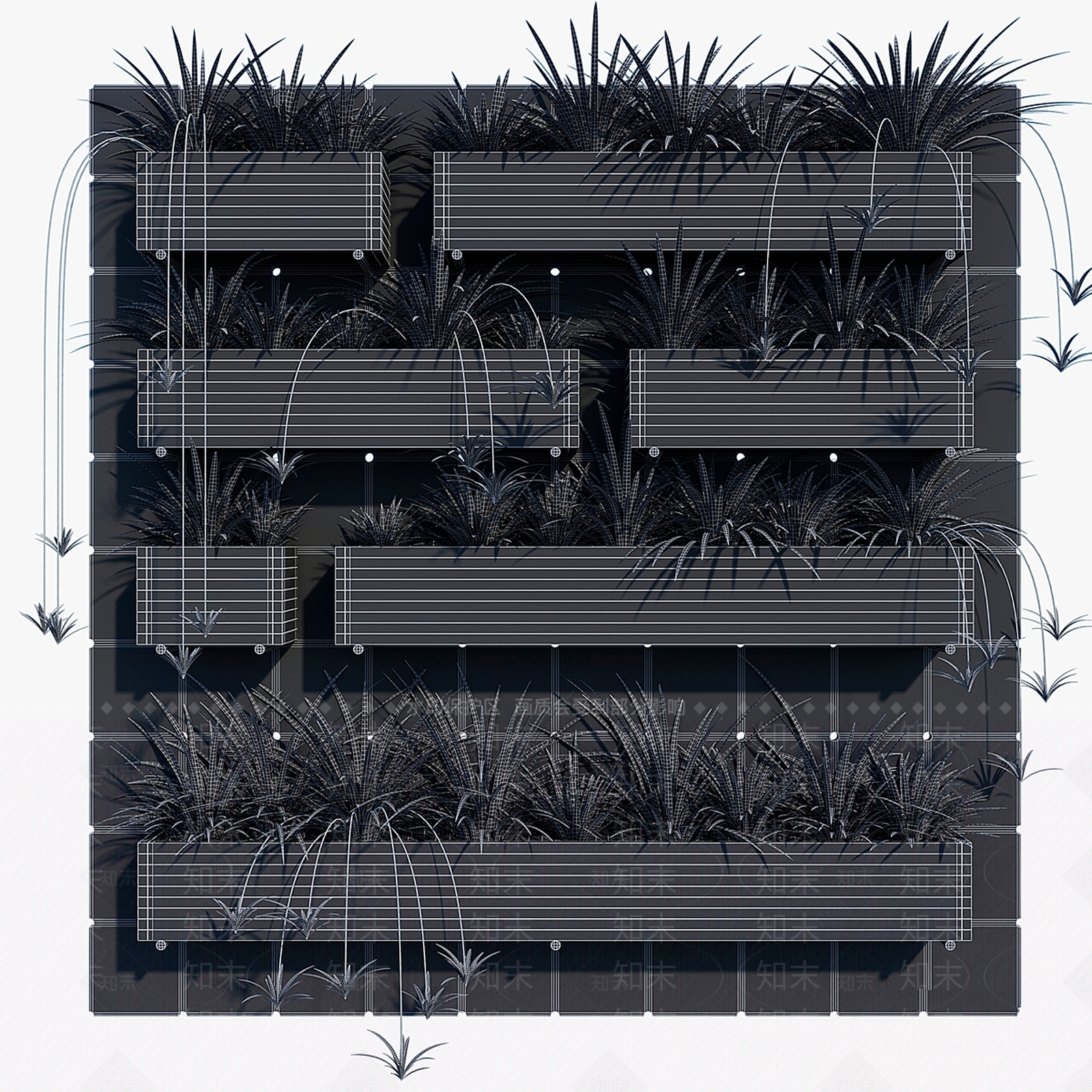 绿植墙3D模型下载【ID:1181984333】