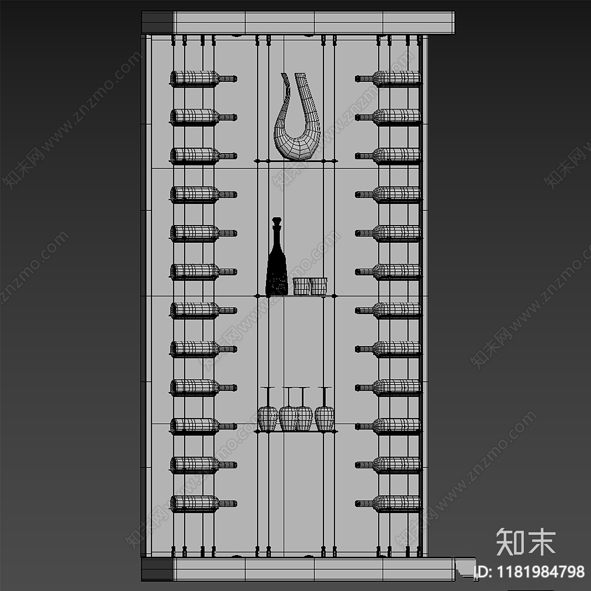 现代酒柜3D模型下载【ID:1181984798】