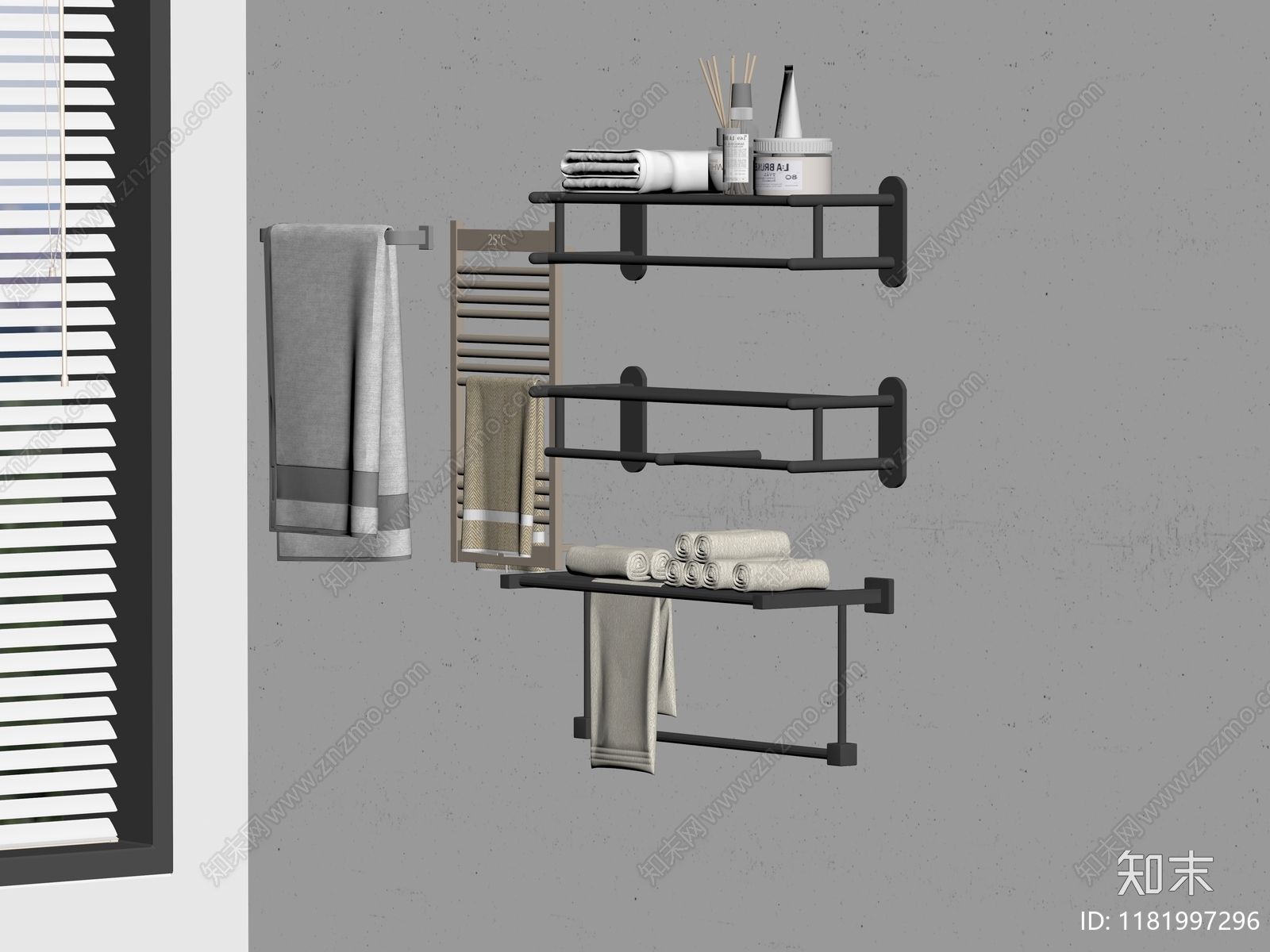 毛巾架SU模型下载【ID:1181997296】
