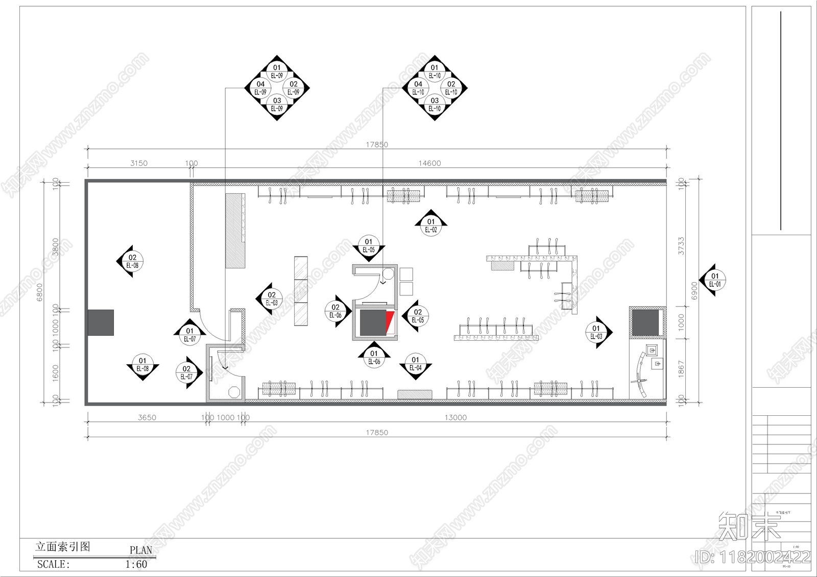 现代服装店cad施工图下载【ID:1182002422】