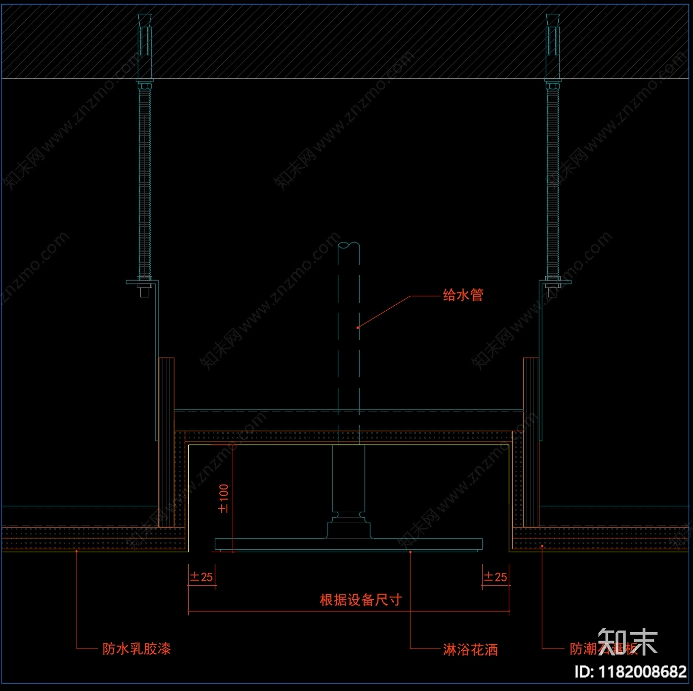 现代卫浴节点cad施工图下载【ID:1182008682】