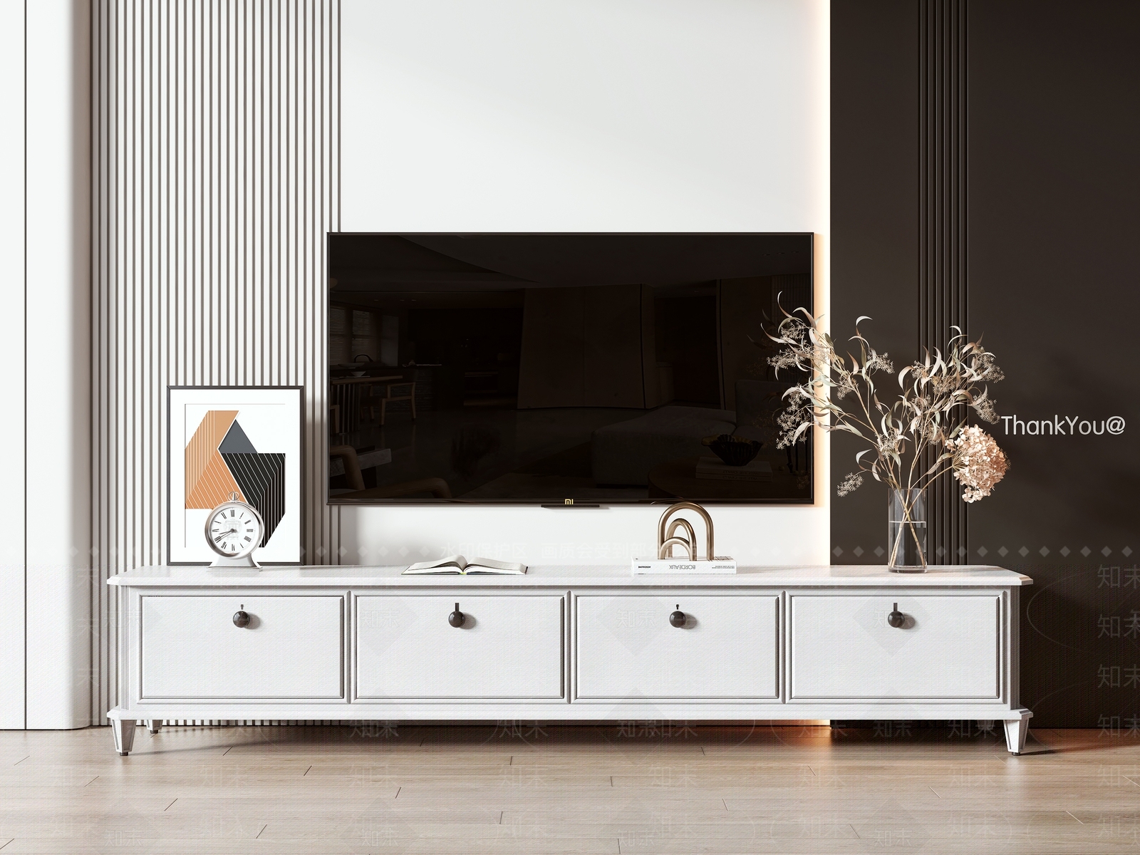 法式欧式电视柜3D模型下载【ID:1182009659】