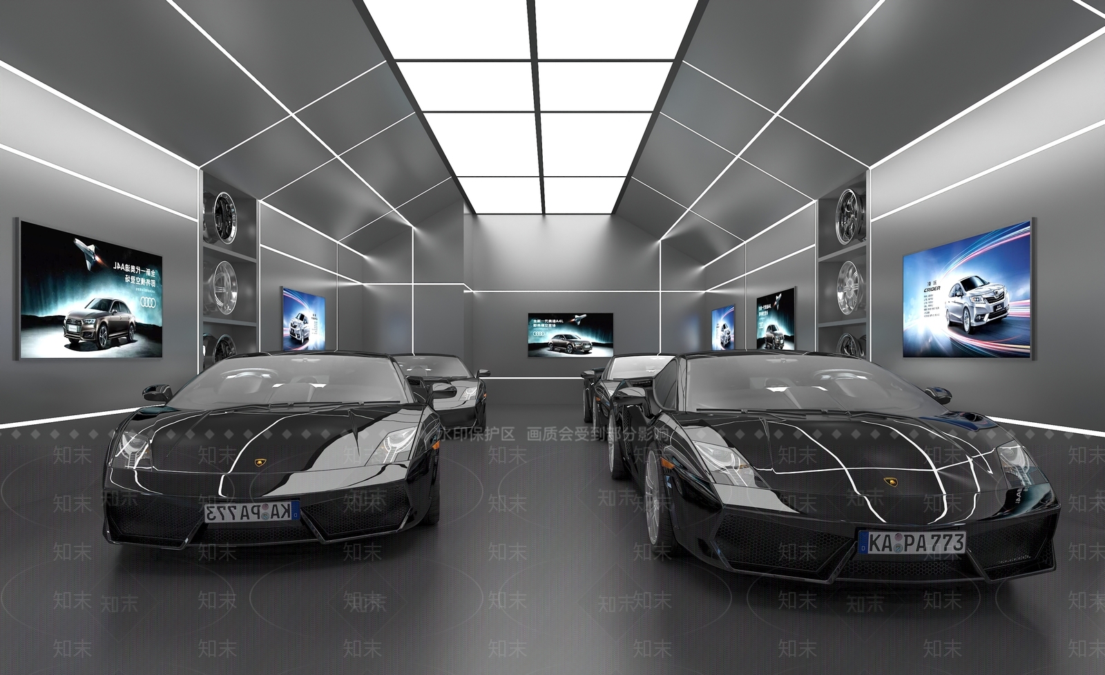 现代汽车4S店SU模型下载【ID:1182015237】