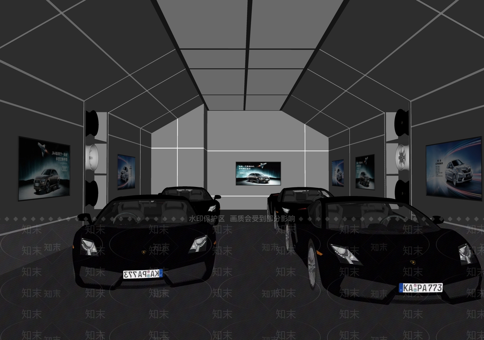 现代汽车4S店SU模型下载【ID:1182015237】