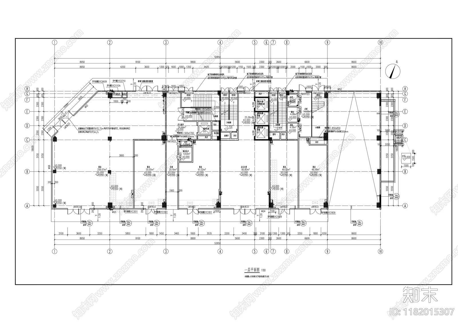 现代其他商业建筑cad施工图下载【ID:1182015307】