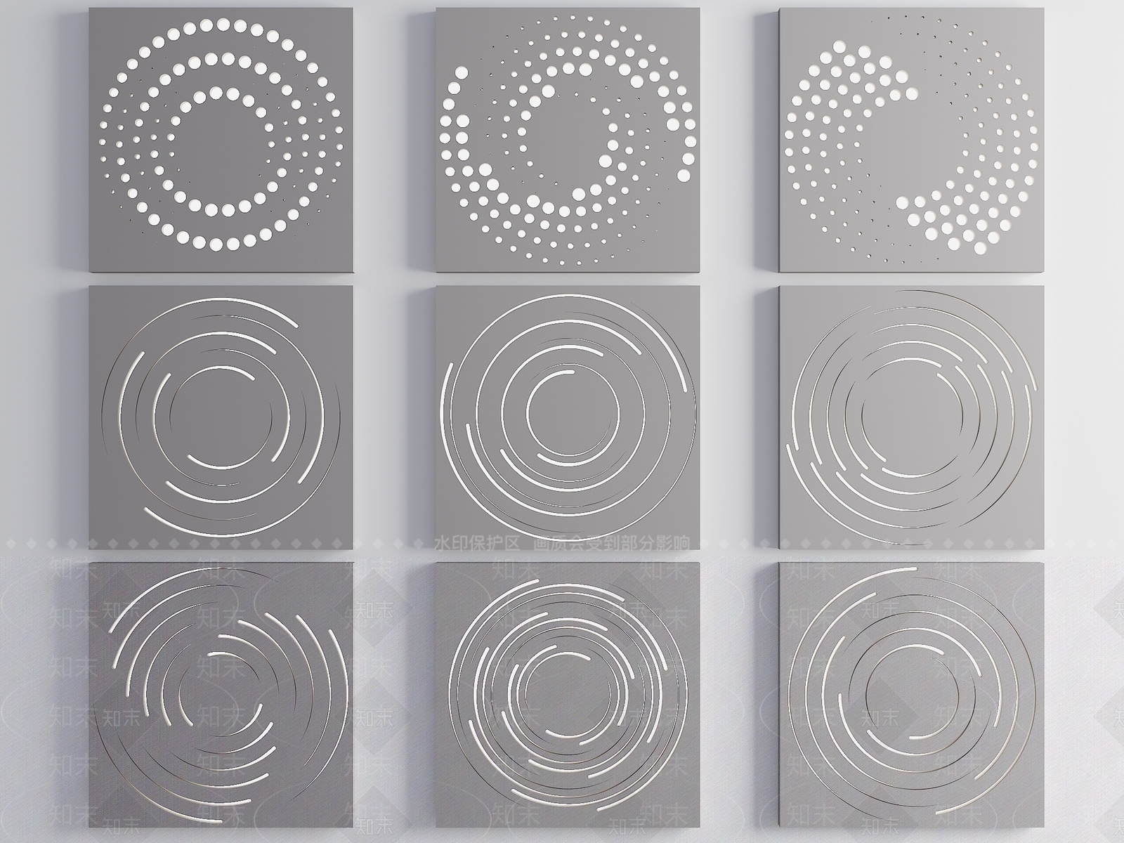 现代护墙板3D模型下载【ID:1182017950】