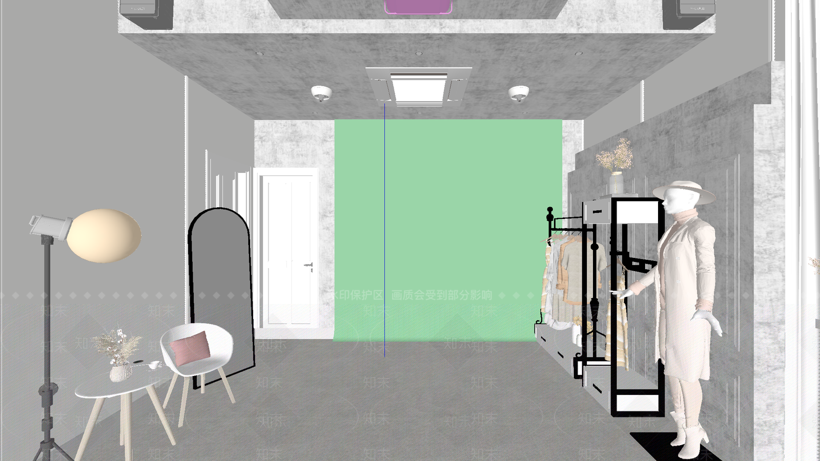 现代服装店SU模型下载【ID:1182023364】