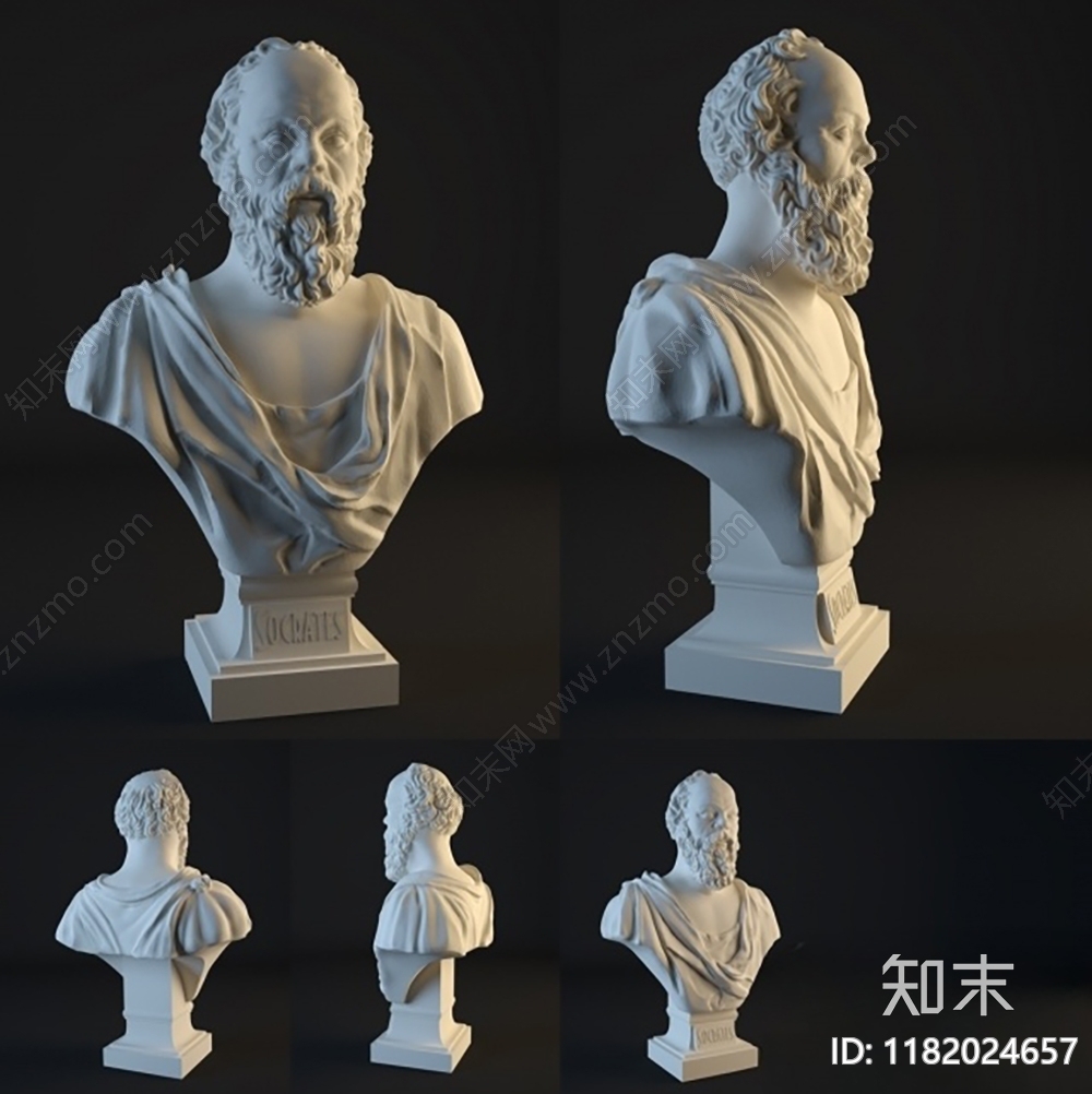 欧式中古雕塑摆件3D模型下载【ID:1182024657】