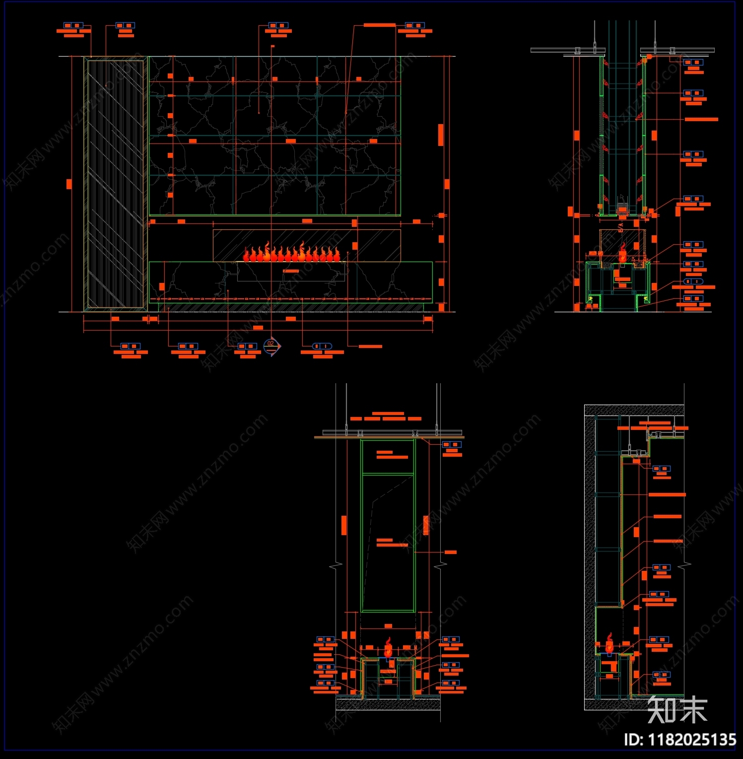 现代其他室内工艺节点cad施工图下载【ID:1182025135】