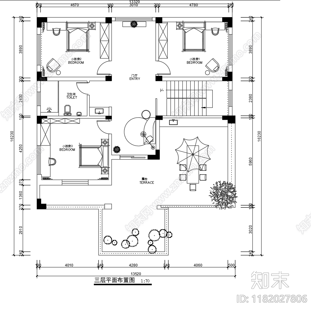 别墅cad施工图下载【ID:1182027806】