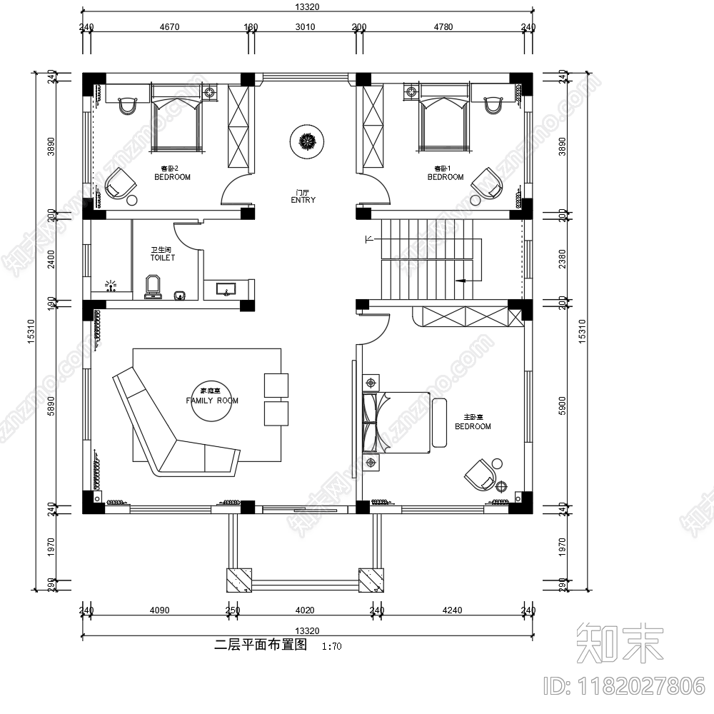 别墅cad施工图下载【ID:1182027806】