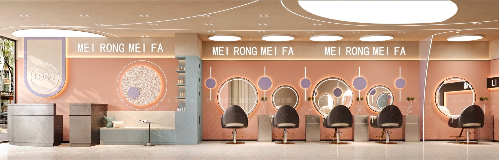 美发店3D模型下载【ID:1182027906】