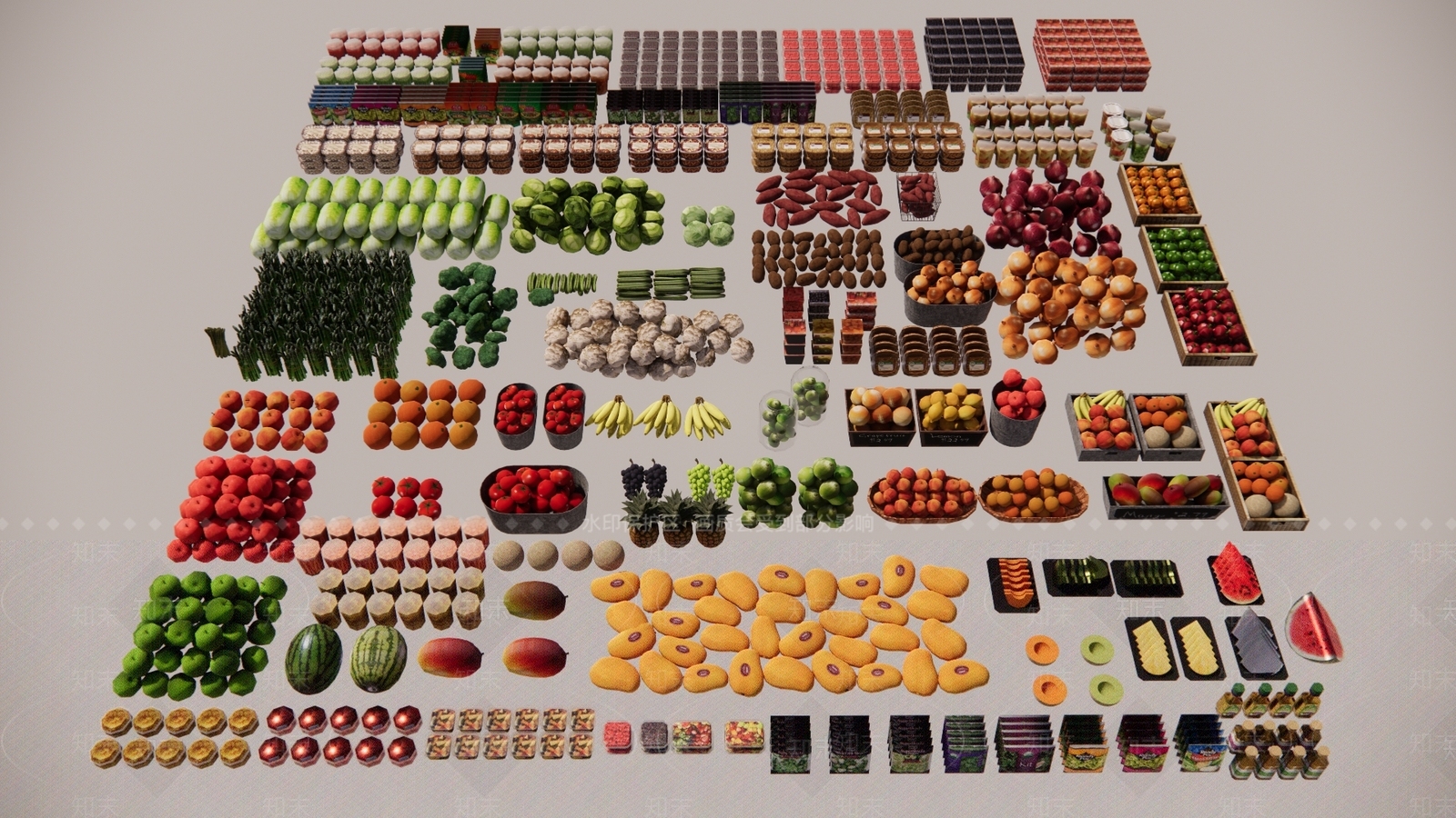 水果蔬菜SU模型下载【ID:1182033232】