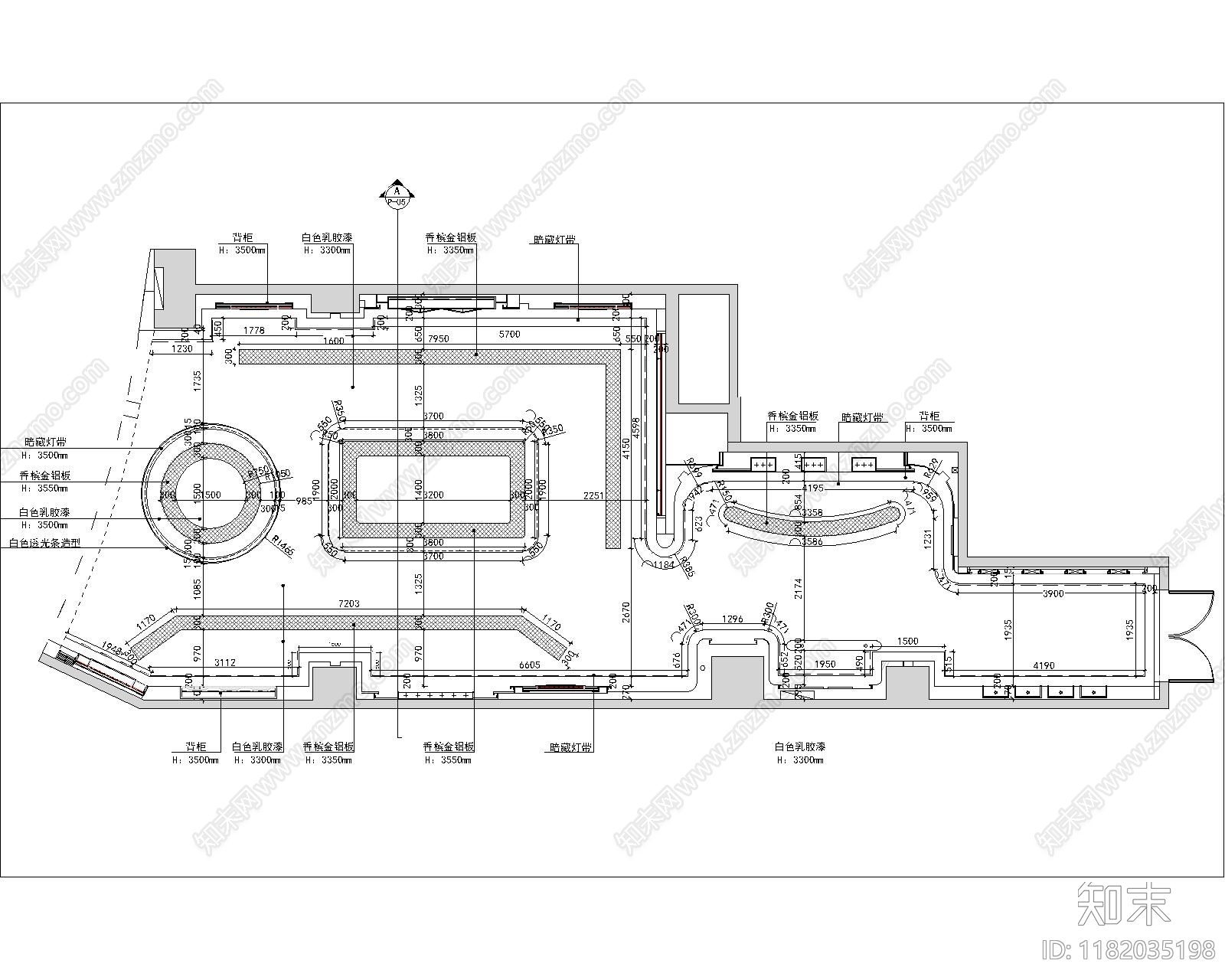 现代珠宝店cad施工图下载【ID:1182035198】