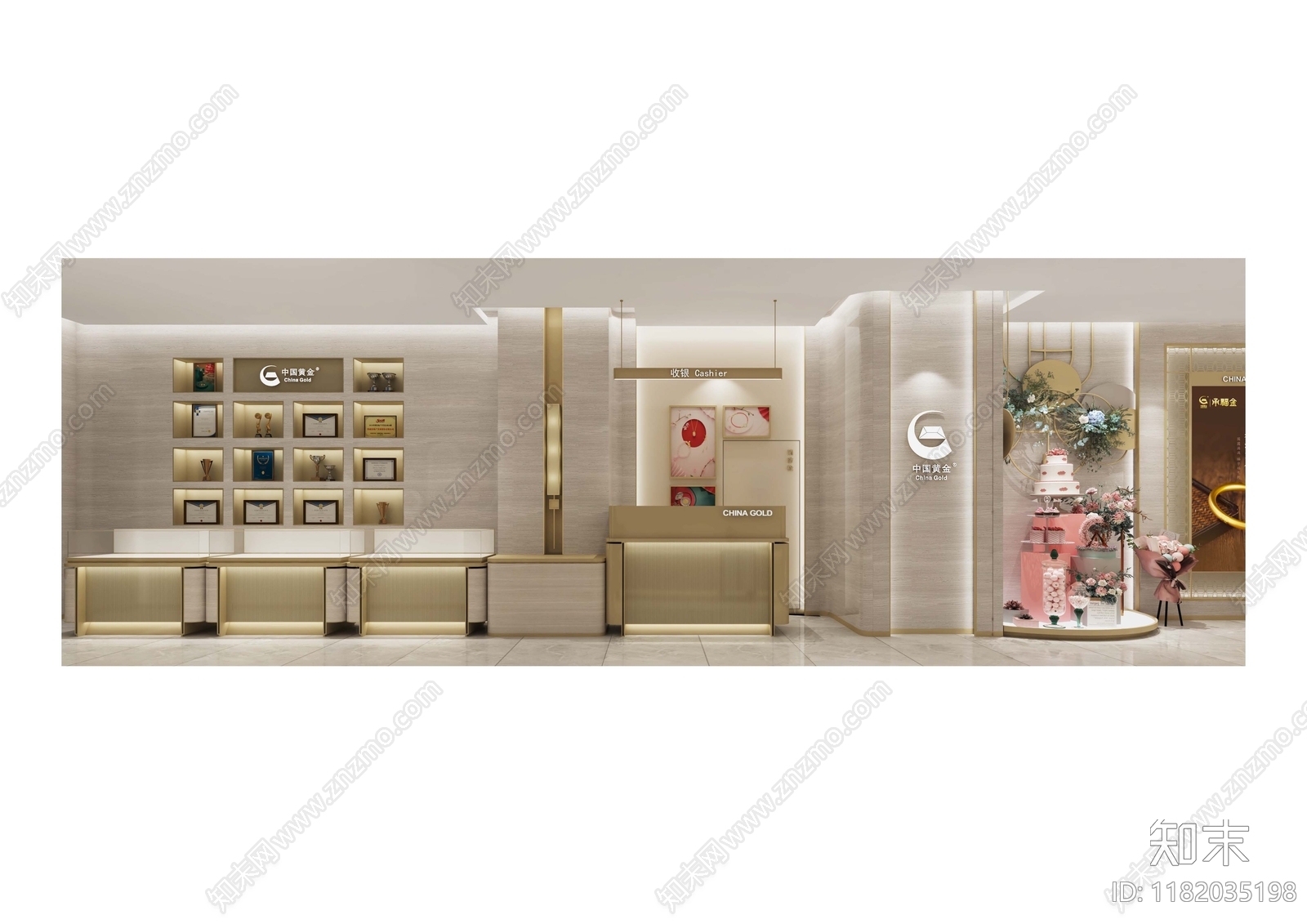 现代珠宝店cad施工图下载【ID:1182035198】