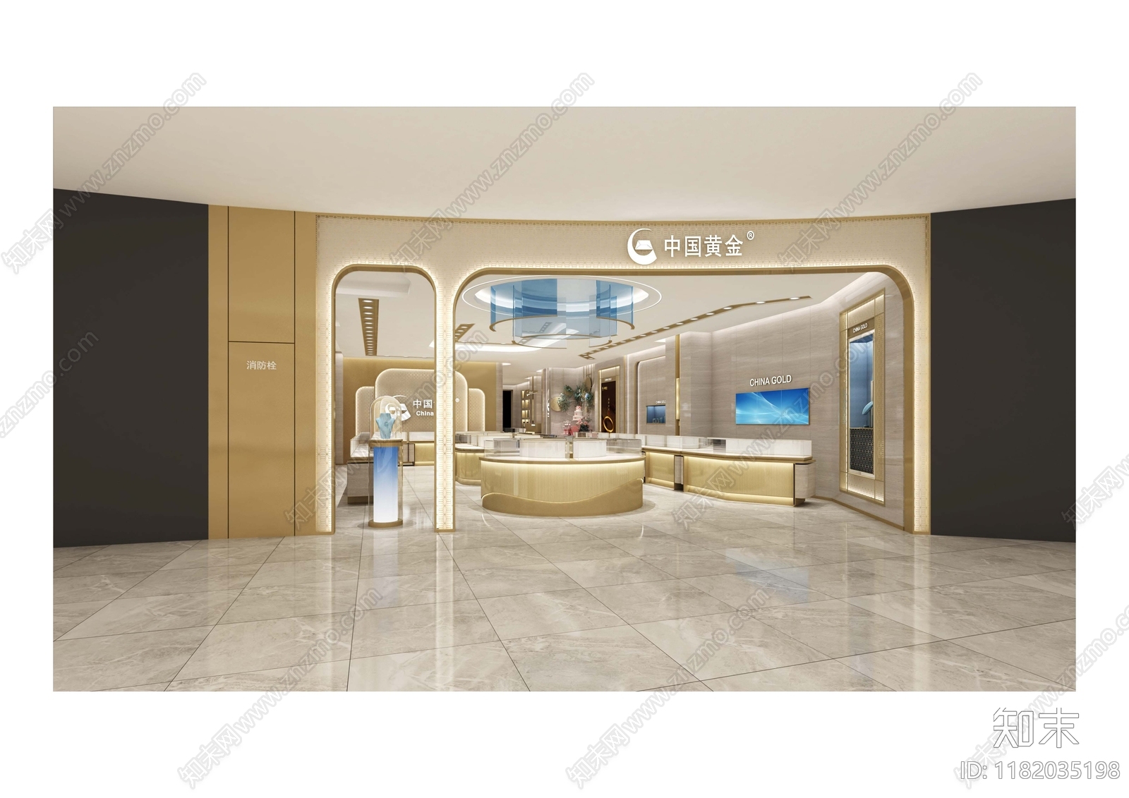 现代珠宝店cad施工图下载【ID:1182035198】
