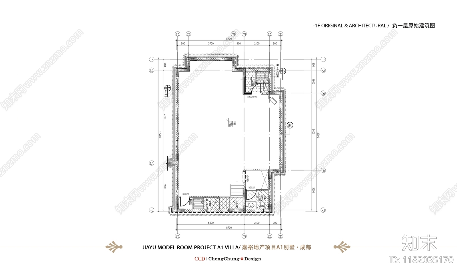 别墅cad施工图下载【ID:1182035170】