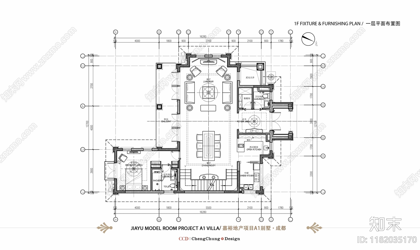 别墅cad施工图下载【ID:1182035170】