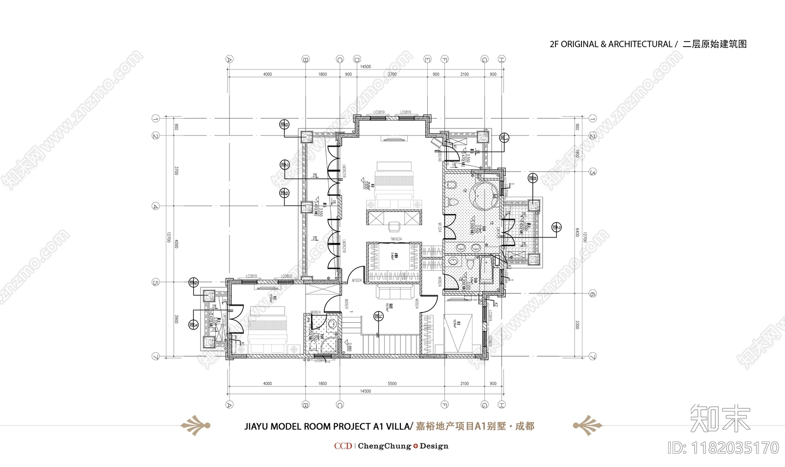 别墅cad施工图下载【ID:1182035170】